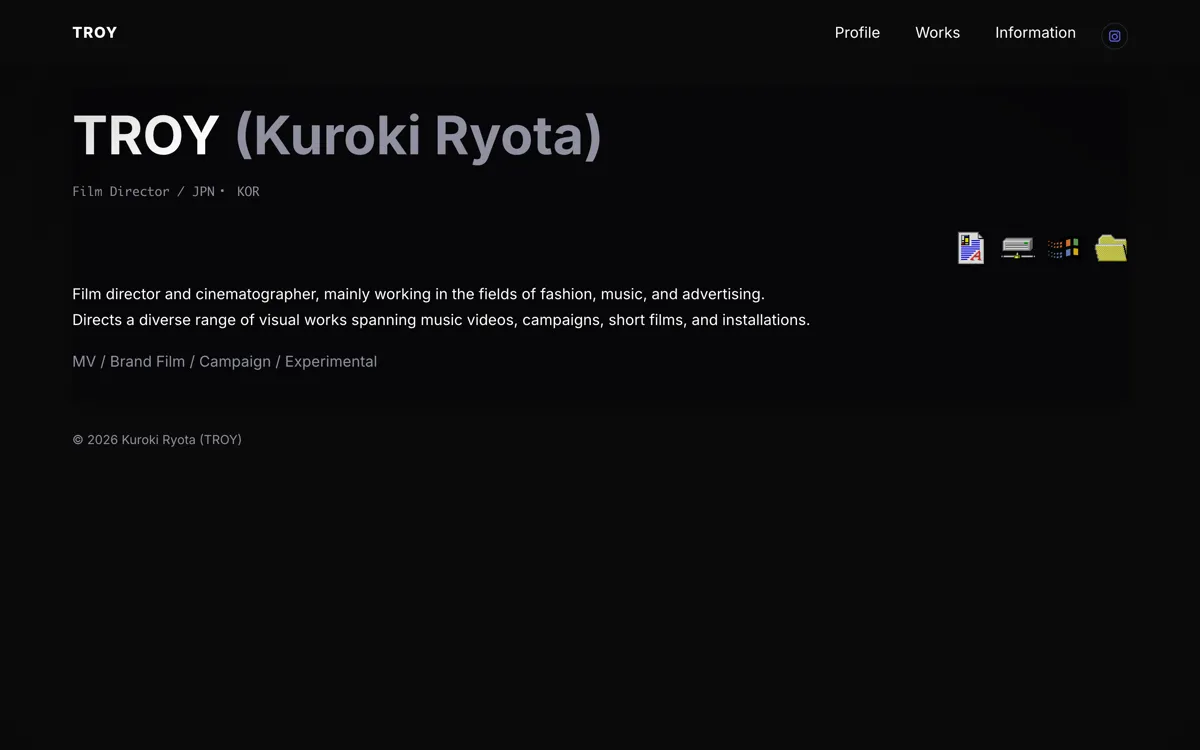 Kuroki Ryota (TROY)|プロフィールページ